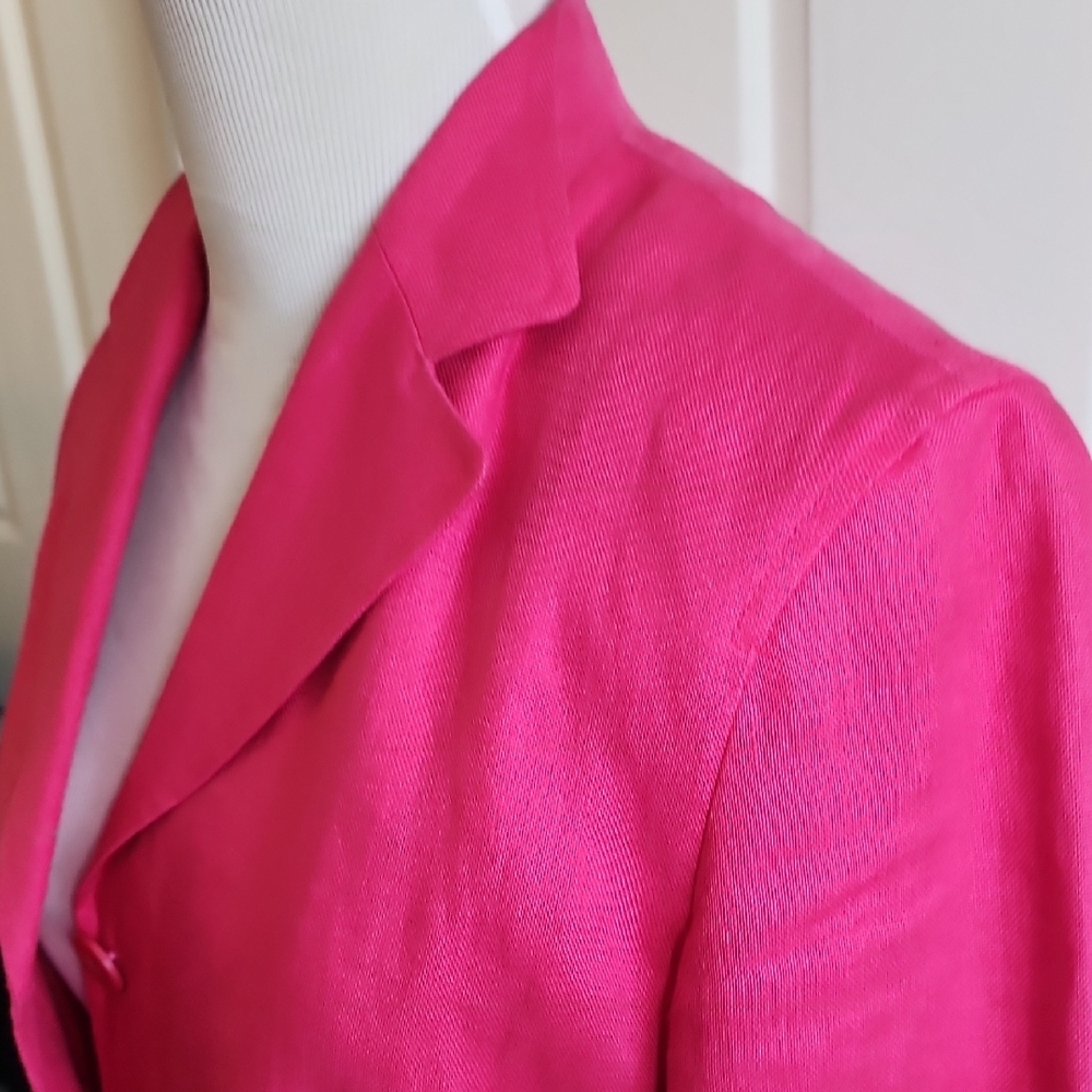 Talbots Pink Blazer with Notched Lapel and Tailored Fit - Picture 4 of 4